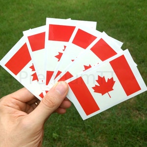 8 Large Canadian Flag Tattoos, Canada Party Favors