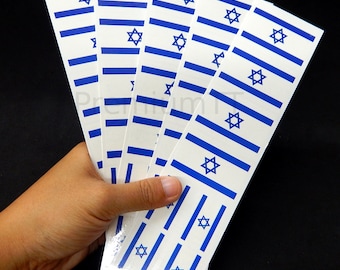 40 Removable Stickers: Israeli Flag, Israel Party Favors, Decals