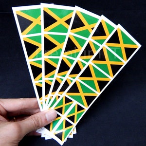 40 Removable Stickers: Jamaica Flag, Jamaican Party Favors, Decals