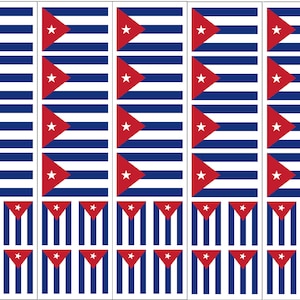 取り外し可能なステッカー40枚：キューバ国旗、キューバパーティーの記念品、デカール