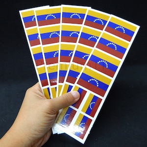 40 Removable Stickers: Venezuela Flag, Party Favors, Decals image 2