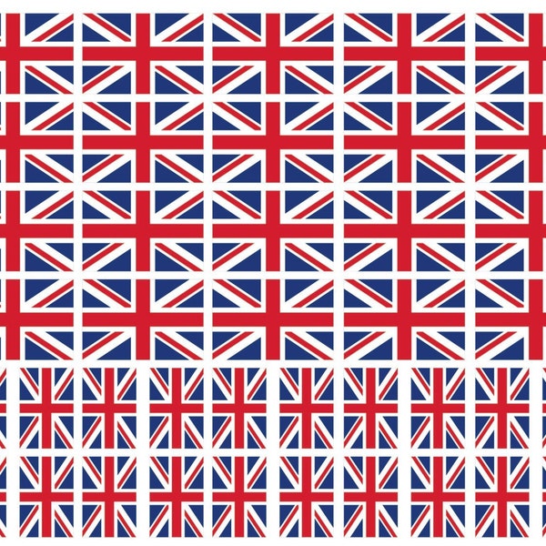 40 Removable Stickers: United Kingdom UK Flag, Great Britain Union Jack British Party Favors, Decals