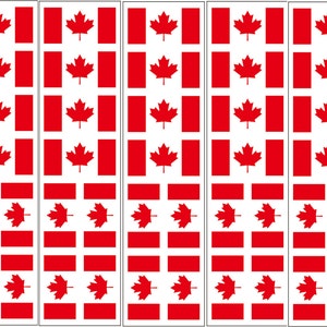 40 autocollants amovibles : drapeau du Canada, accessoires de fête canadiens, décalcomanies