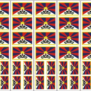 40 Tattoos: Tibet Flag, Tibetan Party Favors