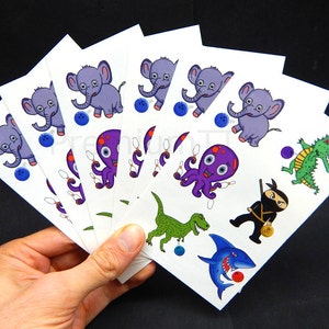 Bowling Temporary Tattoos: Animal Party Favors (36 Tattoos)