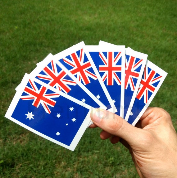 8 Large Australian Flag Tattoos Australia Party Favors | Etsy