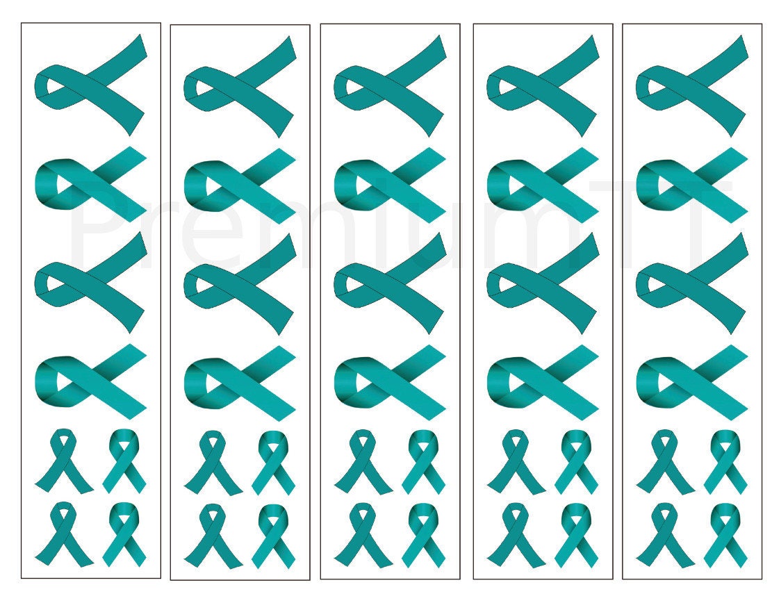 40 Teal Ribbon Temporary Tattoos: Ovarian Cancer Sexual - Etsy UK 40 Teal Ribbon Temporary Tattoos: Ovarian Cancer Sexual - Etsy UK