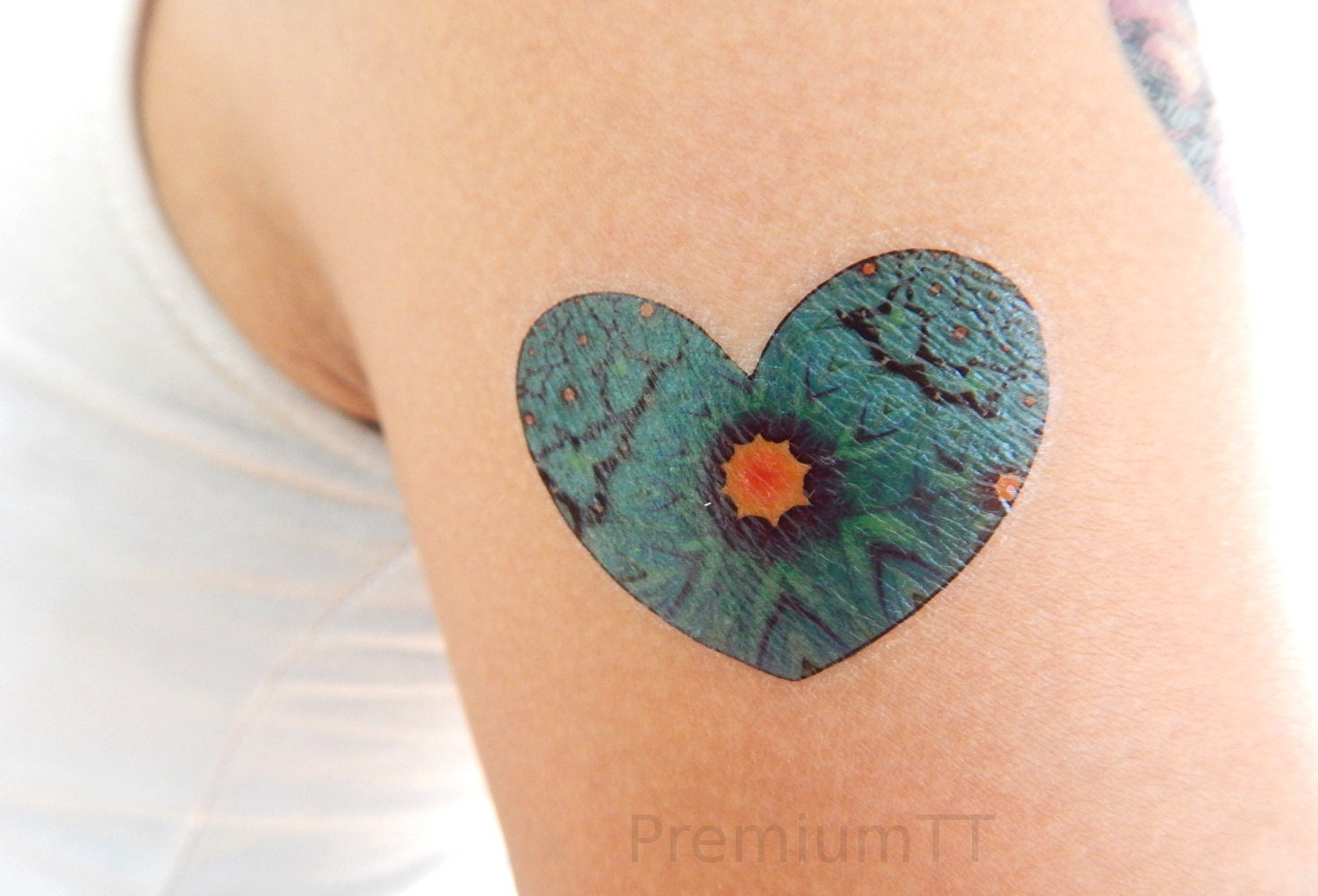 Premium Rainbow Heart Tattoos Party Favors Temporary Tattoo Etsy