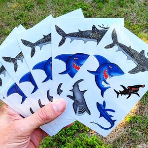 Shark Temporary Tattoos: Colorful Designs, Party Favors (36 Tattoos)