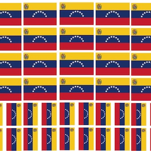 40 Removable Stickers: Venezuela Flag, Party Favors, Decals image 1