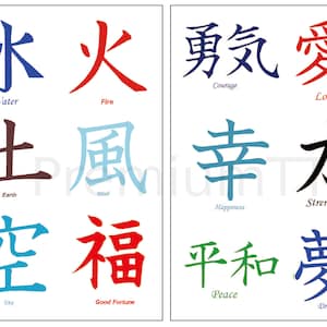 Premium Kanji Tattoos: Japanese, Chinese, Asian Characters
