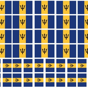 40 Tattoos: Barbados Flag, Party Favors