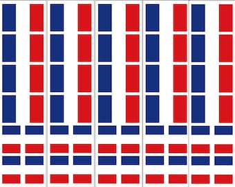 40 pegatinas removibles: Bandera de Francia, recuerdos de fiesta de Francia, calcomanías