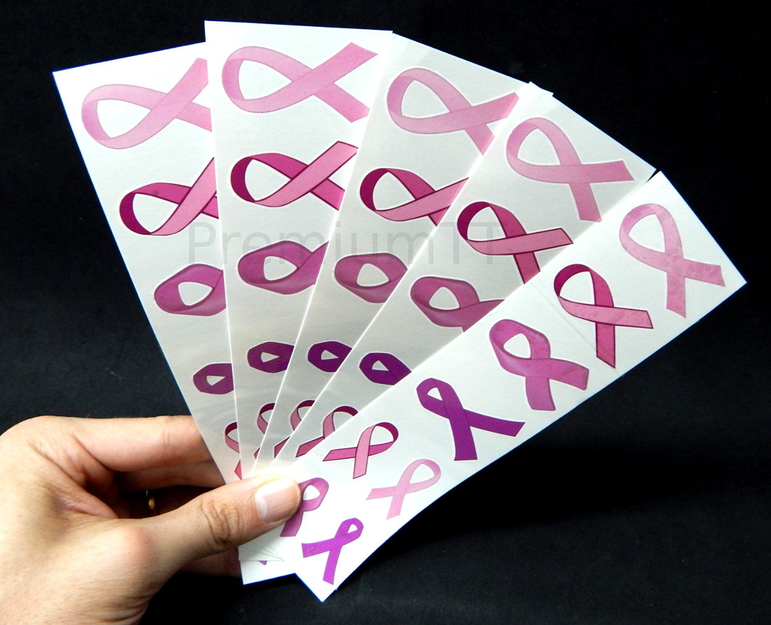 40 Pink Ribbon Temporary Tattoos Breast Cancer Awareness Etsy
