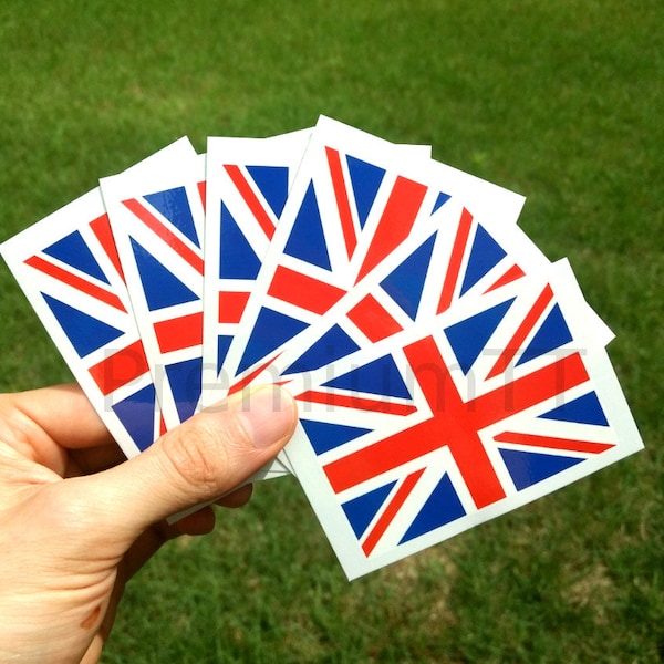8 Large UK Great Britain Flag Tattoos, United Kingdom Party Favors