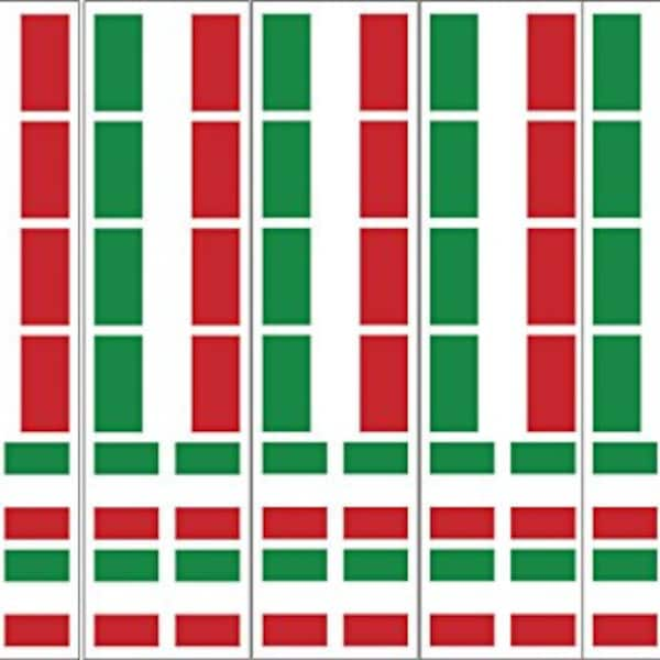 40 Removable Stickers: Italy Flag, Italian Party Favors, Decals