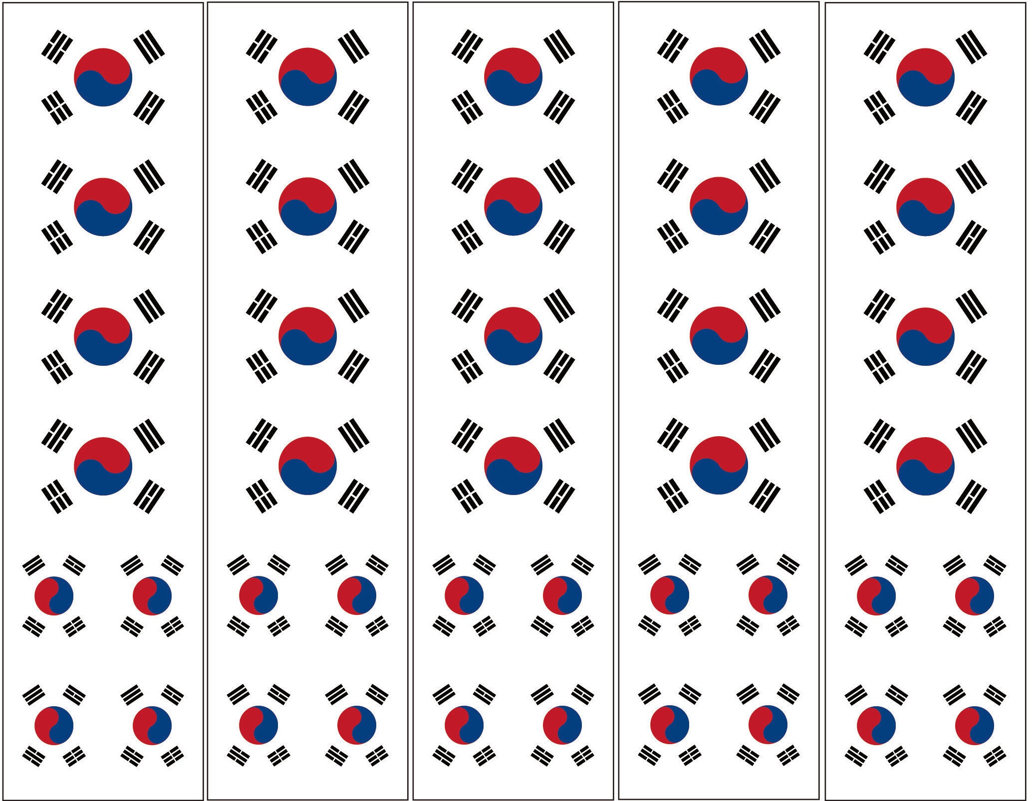 Made in Korea Car Sticker Set Vinyl Decal Korean Flag Sticker Self