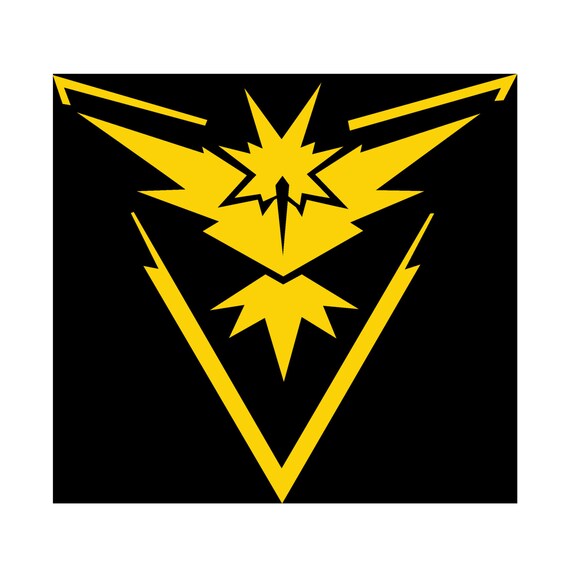 Team Instinct Pokemon Go Stencil Reusable Rep Your Team Etsy