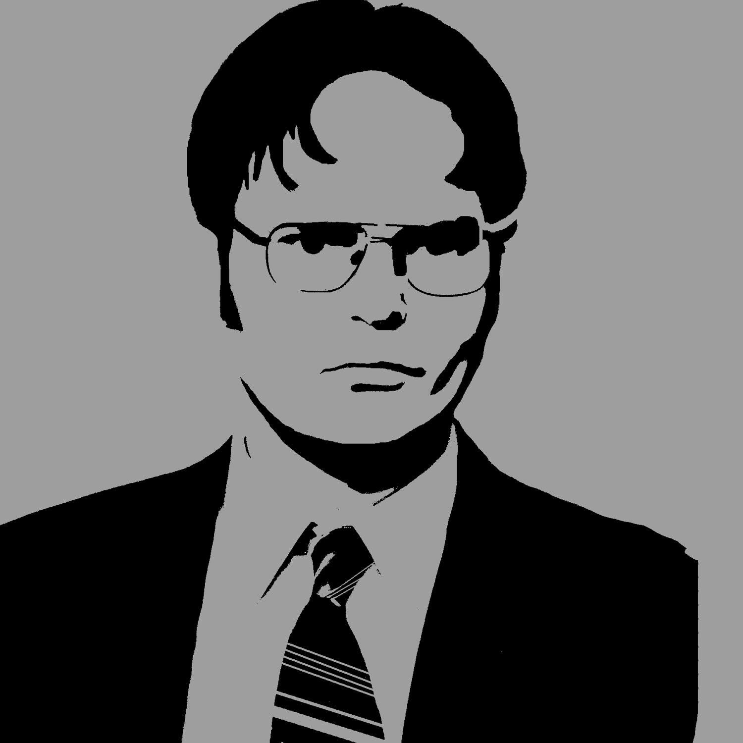 This is a made-to-order stencil of the magnificent Dwight Schrute from The ...