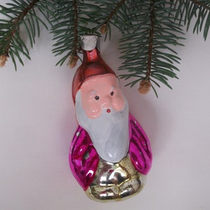 Weihnachtswichtel. Bezaubernder kleiner Zwerg. Vintage Weihnachtsbaum Glasschmuck