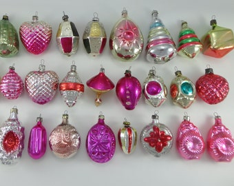 Cheap Glass Ornaments. Multicolored Vintage Christmas Tree Glass Decoration. Flaming Heart