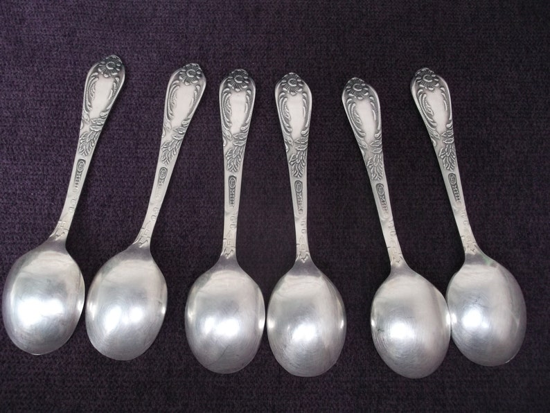 Old Vintage Coffee Spoons in Box. Set of 6 Spoons Etsy