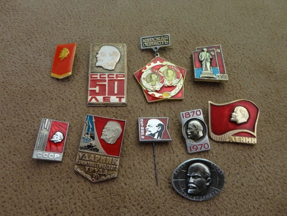 Lenin Vintage Pins. Old Soviet Medal. Soviet Prop… - image 2