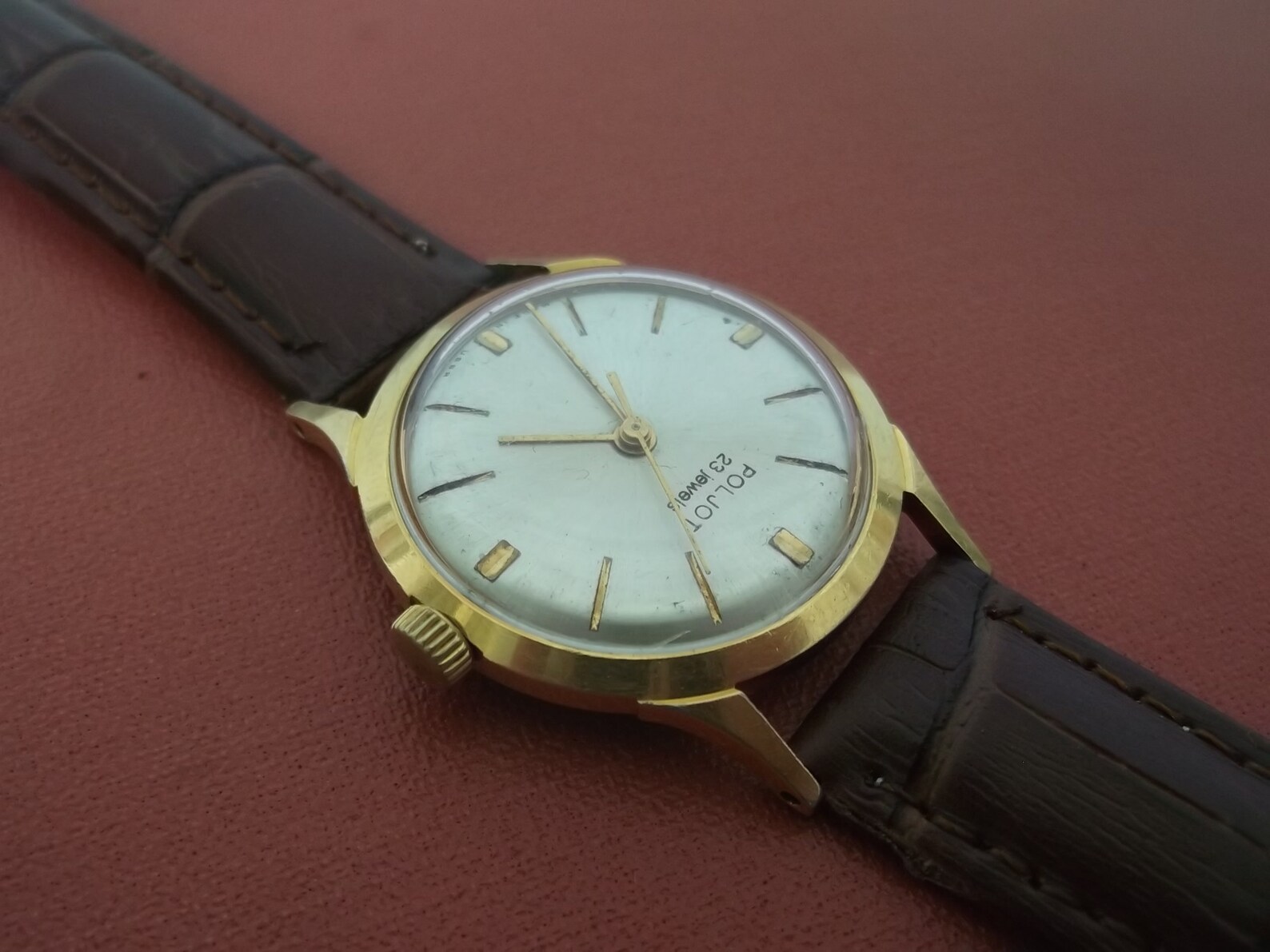 Poljot .soviet Vintage Watch .unisex .AU 20 Gold Plated - Etsy
