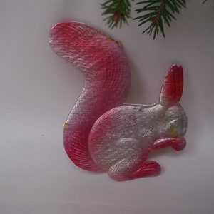 Squirrel with Nut. Vintage Christmas Tree Ornament