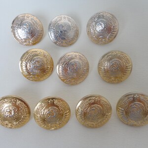 Soviet Vintage Buttons With the Coat of Arms of the USSR. Buttons From ...