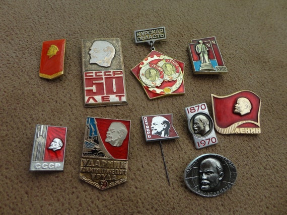 Lenin Vintage Pins. Old Soviet Medal. Soviet Prop… - image 3