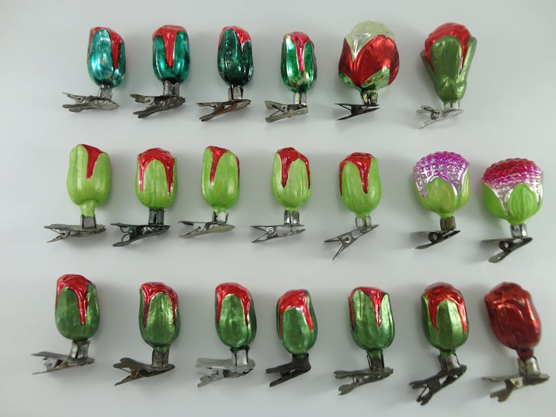 Glass Flower Bud in Retro Style. Young Bud for Festive Mood. Peony Bud