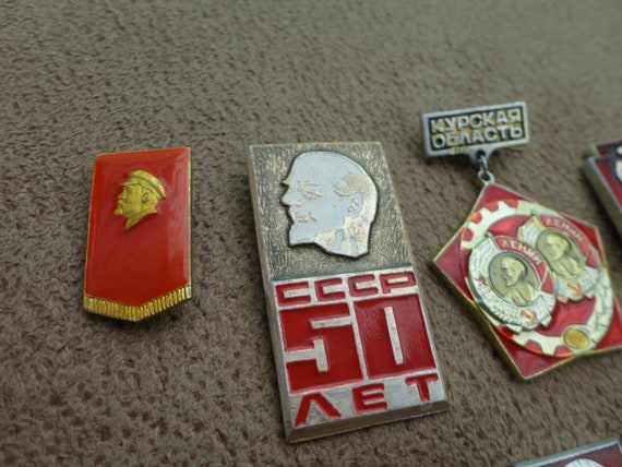 Lenin Vintage Pins. Old Soviet Medal. Soviet Prop… - image 5