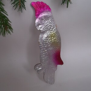 Cardboard Parrot. Vintage Christmas Tree Ornament