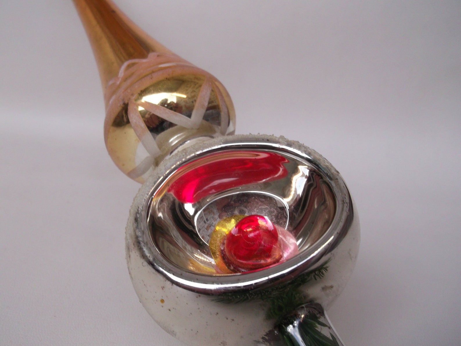 Adorable Chic Xmas Spire. Vintage Christmas Tree Glass Etsy