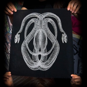 ENTANGLED SNAKES Screenprinted Back Patch