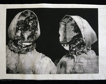 TWINS COLLAGE Surreal Screenprint Back Patch