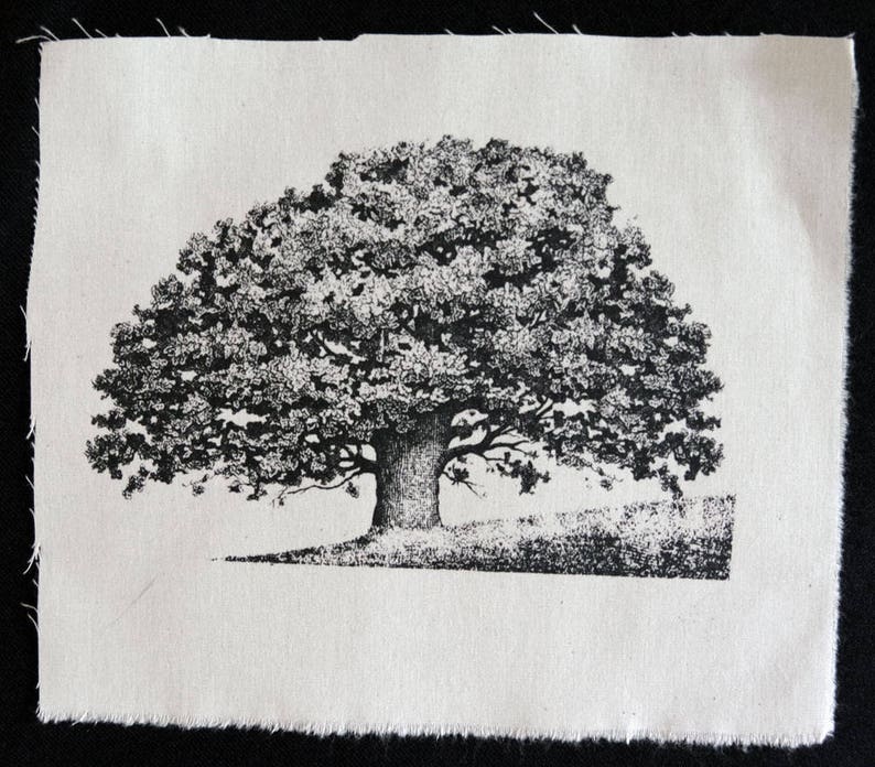 Screenprinted OAK TREE Patch image 1