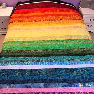 Rainbow Batik Quilt