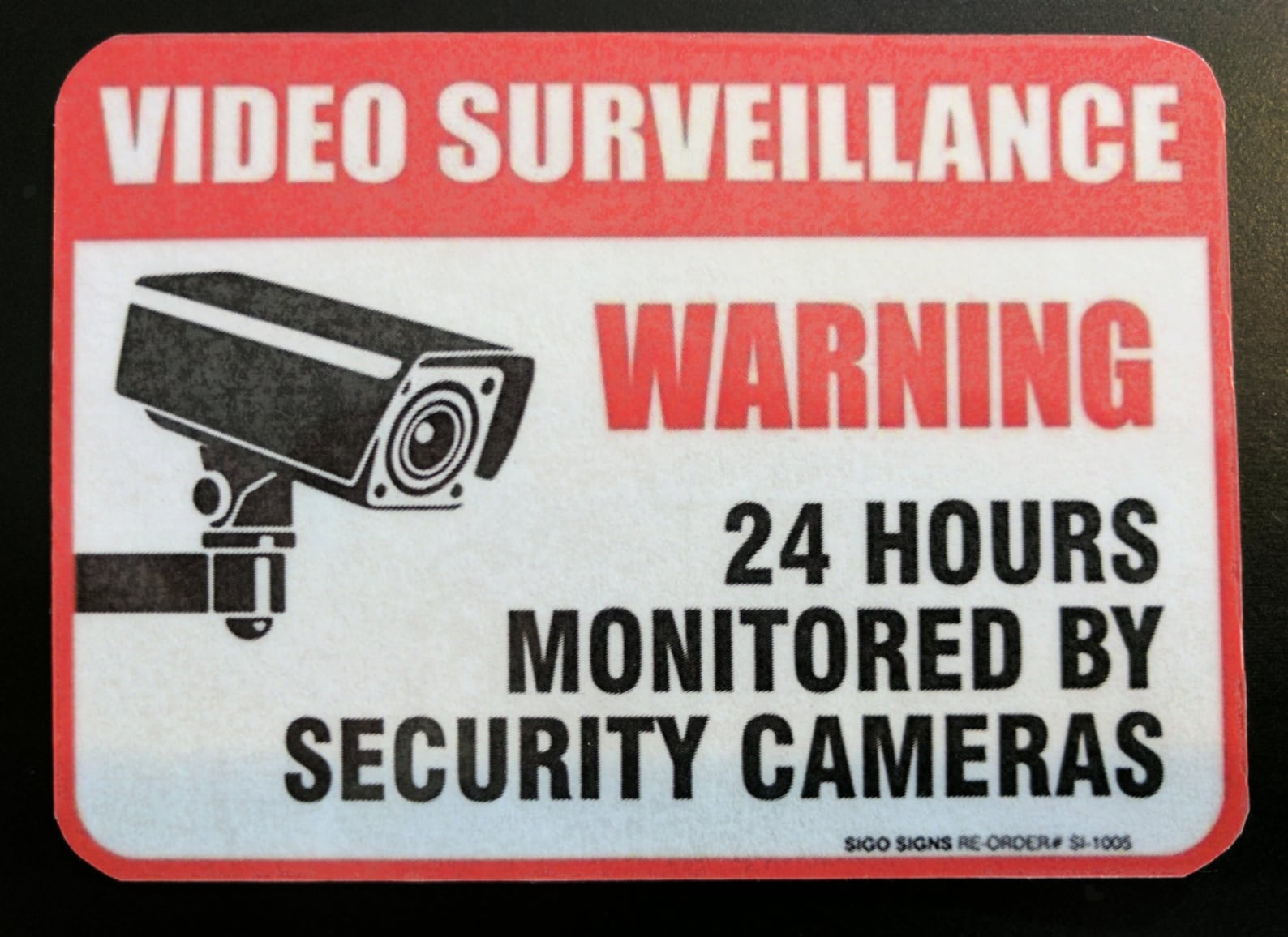Six 6 Video Surveillance Security Camera Warning Stickers Etsy
