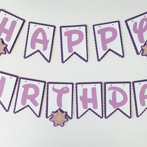 Rapunzel inspired banner, birthday decor, princess decoration, tangled theme birthday, Rapunzel theme birthday decoration