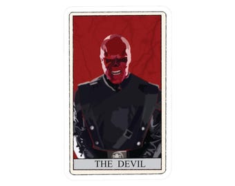 The Devil Tarot Card Sticker | Occult Gothic Art, Villain Energy