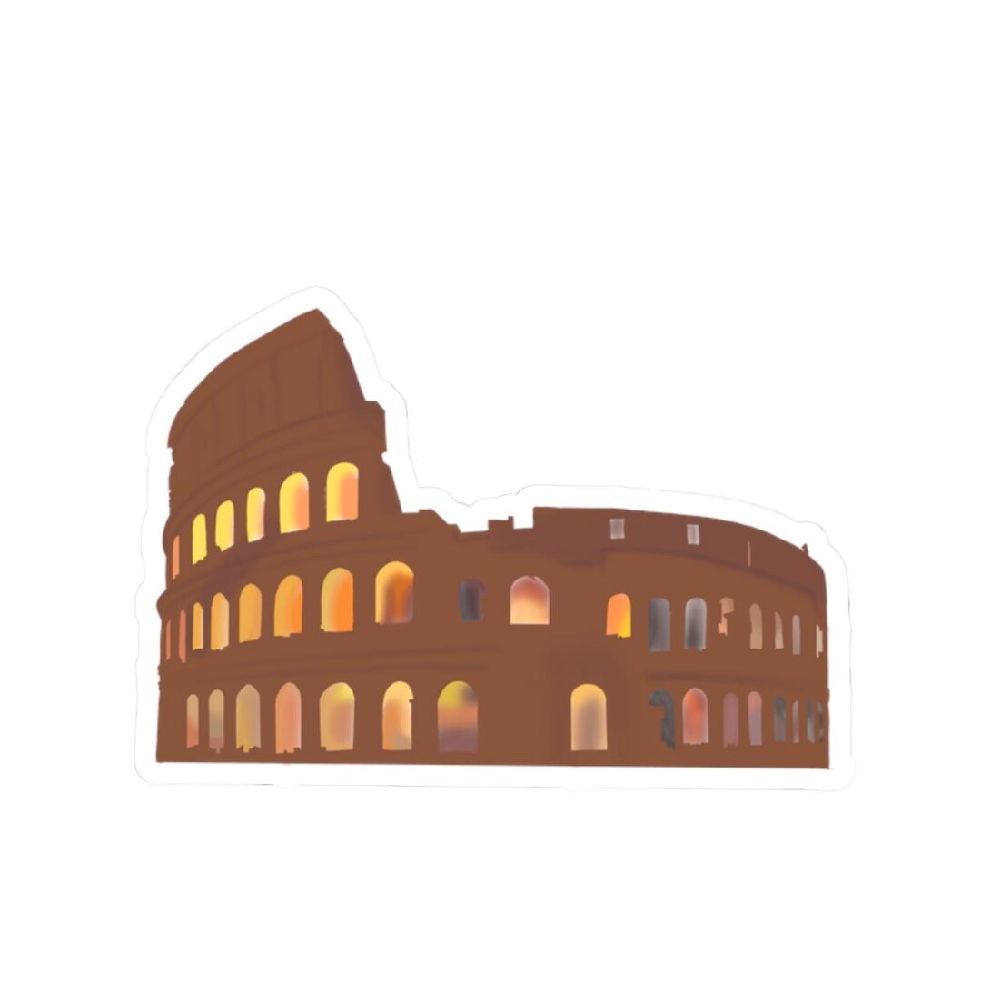 Colosseum Illustration Sticker Historic Italy Travel Design - Etsy