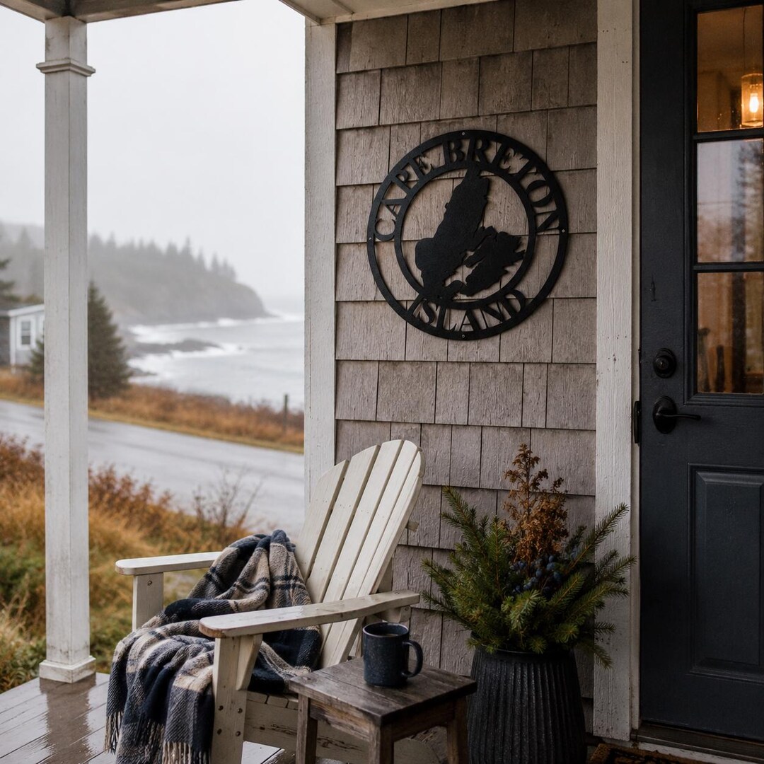 Cape Breton Island Metal Sign for East Coast Homes, Coastal Wall Decor ...