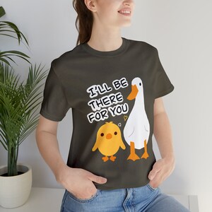 Ill be there for you chicken and duck drawing - the chick and the duck - Unisex Jersey Short Sleeve Tee - t-shirt