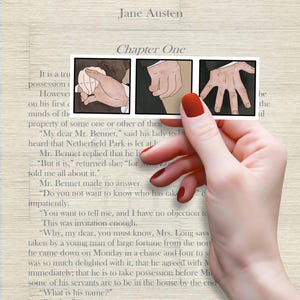 Pride and Prejudice Vinyl Sticker | Mr. Darcy Hand Flex Scene | Watercolor Classic Romance Book Lover Gift