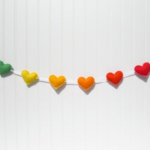 Rainbow heart banner / garland / bunting - Nursery decoration