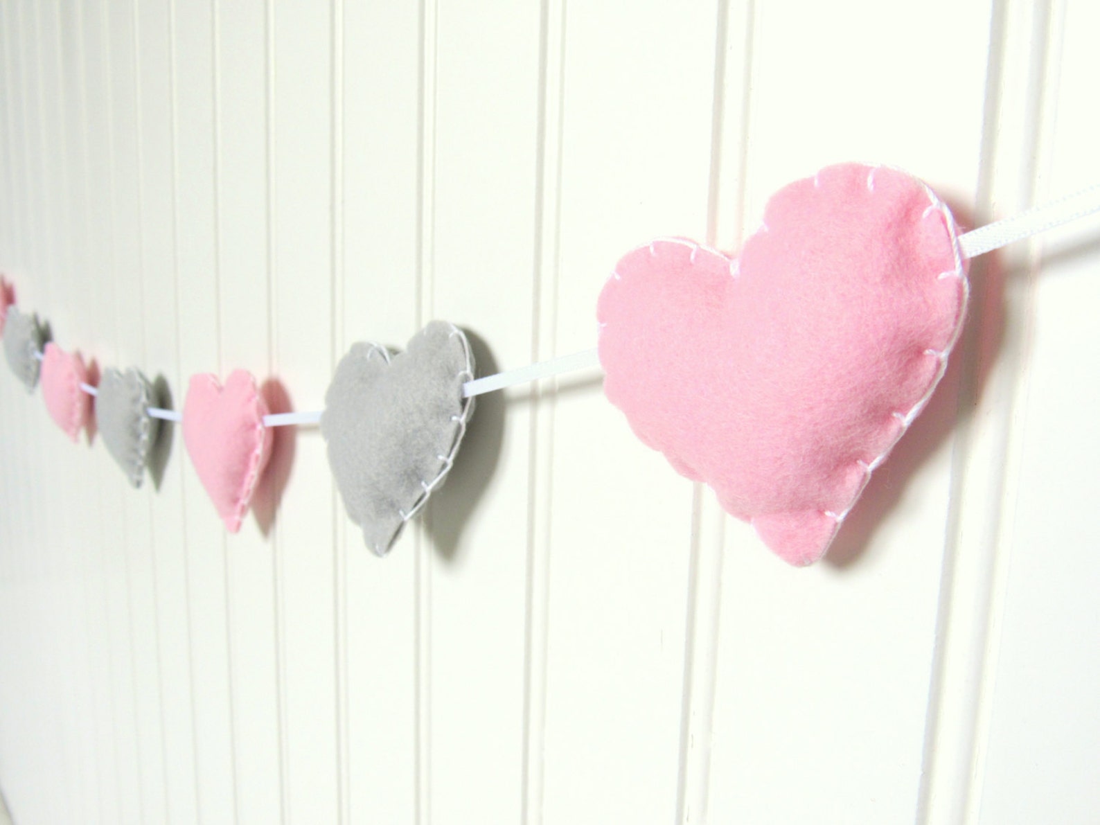 Valentine's Day Heart Banner / Garland / Bunting Pink Etsy