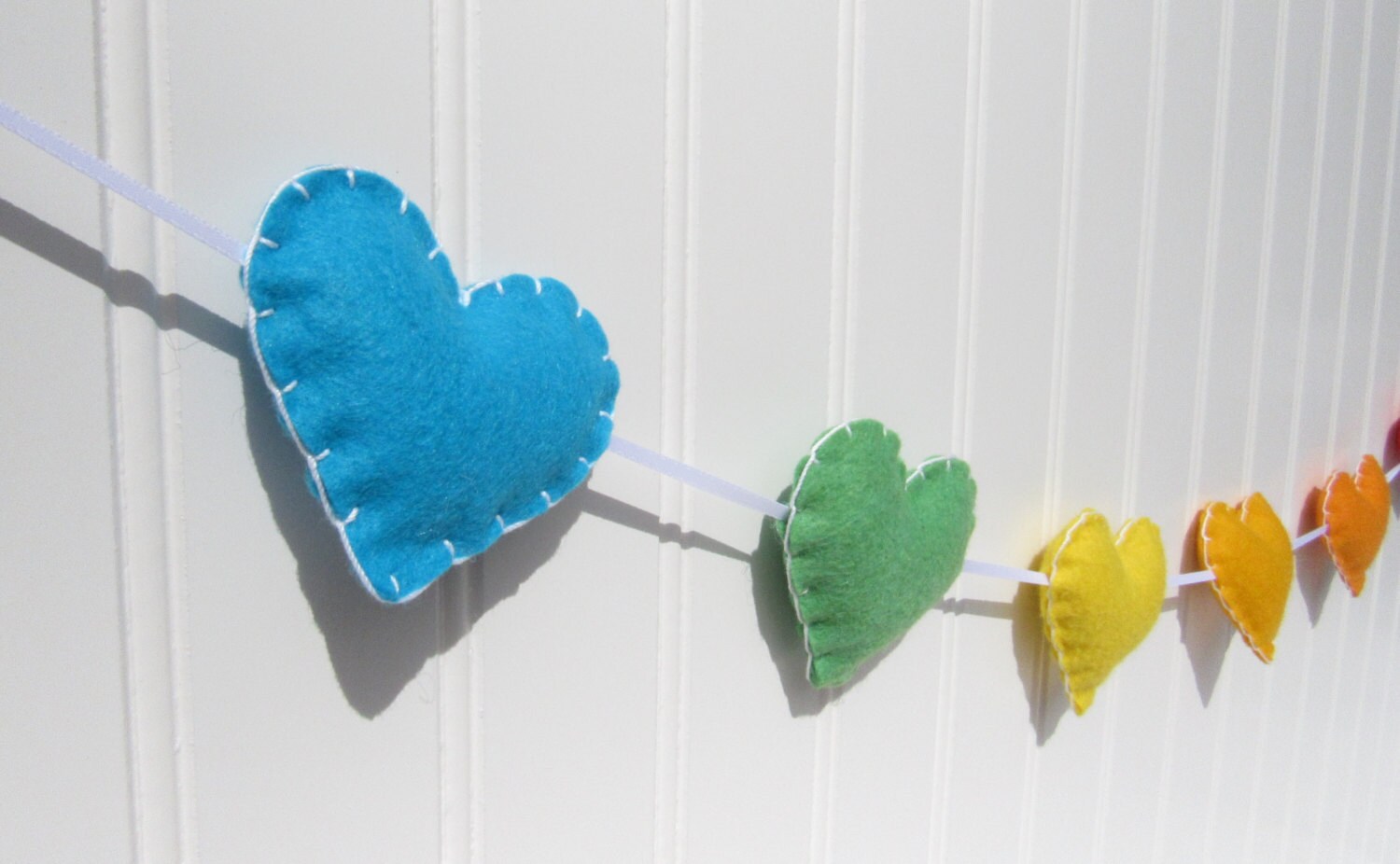 Rainbow Heart Banner / Garland / Bunting Nursery Decoration Etsy