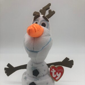 Disney Frozen OLAF the SNOWMAN santa hat 8 ty beanie baby plush soft toy -  NEW!